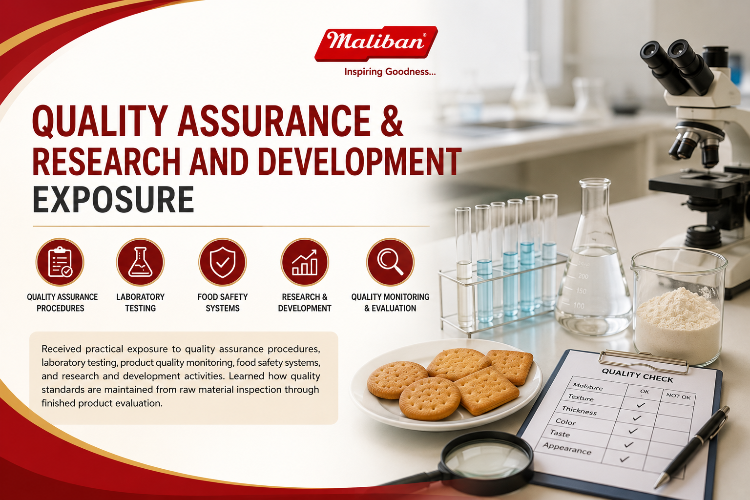 Quality Assurance & Research and Development Exposure